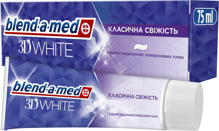 Паста зубна 92971 BLEND_A_MED 3D White Класична Свіжість 75мл